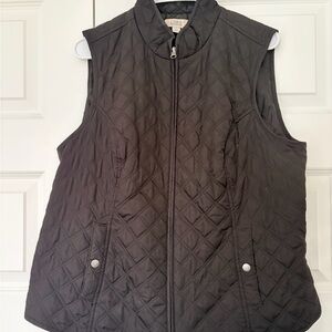 croft & barrow Black Quilted Vest